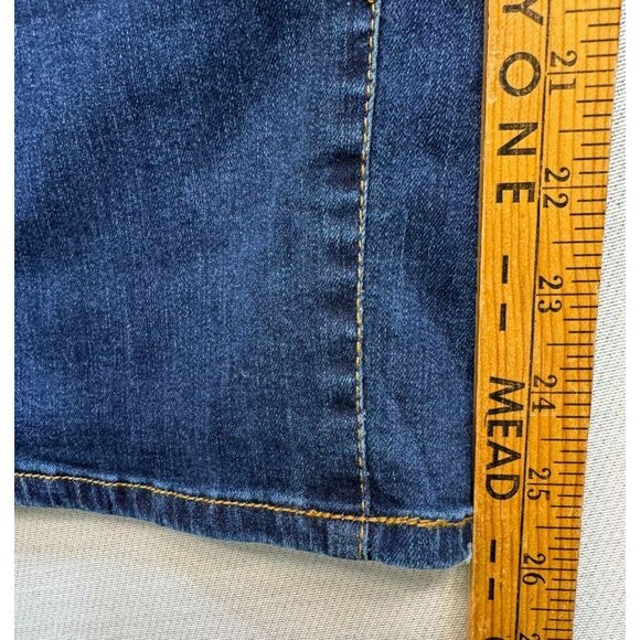 Jessica Simpson Adored High Rise Wide Crop Jeans 24W Denim Blue Button Fly - Picture 11 of 16